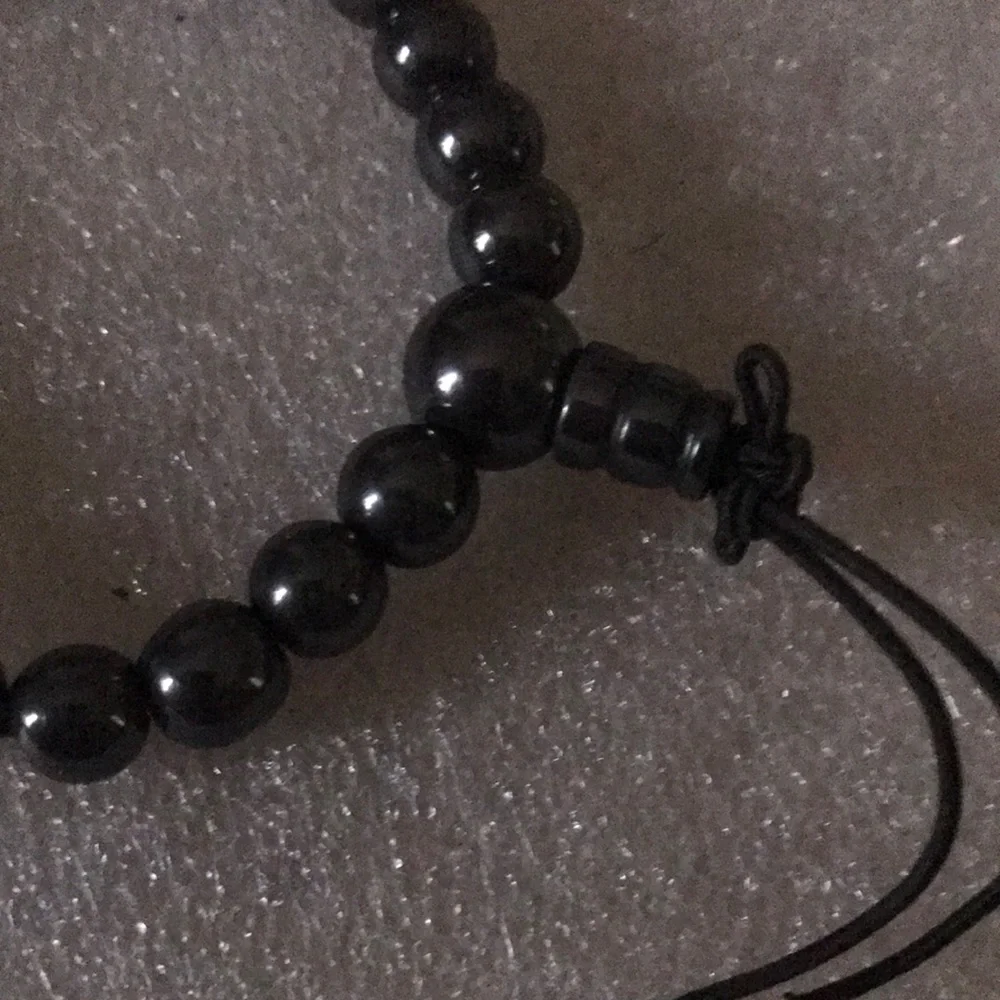 Men's Hematite Beaded Bracelet - Black